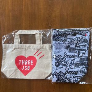 3代目JSB&EXILEバッグ ミニトートバッグ&トートバッグ FC会員更新 ランチバッグ エコバッグ 綿 ポリエステル LDH
