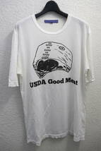 即決 2013SS JUNYA WATANABE MAN COMME DES GARCONS ジュンヤワタナベマン コムデギャルソン USDA GOOD Meat アートプリントTシャツ S 白_画像1