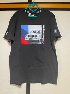 PUMA BMW MMMS Graphic Tee モータースポーツM3グラフィックTee Tシャツ 黒　サイズUS (L) 数回使用　美品 肩幅48cm 身幅57cm 着丈75cm 