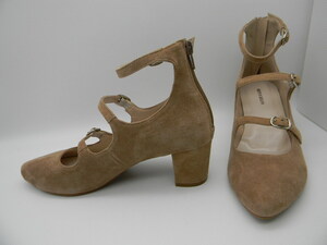 *^[ MODE KAORI ]* beige leather pumps (24cm) suede 