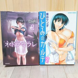  青年漫画2冊セット　ネトラセラレ　2巻 ：色白好／ひとみのカルテ 2巻： 梅谷　ケンヂ　