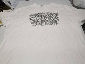 送料無料　STUSSY ステューシー 半袖Tシャツ メンズ　スケボープリント　ホワイト　ＸＬサイズ