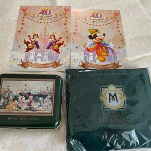 東京ディズニーシー ホテルミラコスタ 宿泊者限定エコバッグ ミッキー ミニー 非売品 40周年 ポストカード2種 缶 4点セット