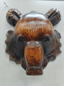  free shipping g23318 bear tree carving ornament mask Bear - objet d'art interior ornament collection 