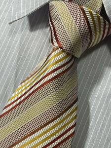 ほぼ未使用 ″Ermenegildo Zegna Couture″ エルメネジルドゼニアクチュール ストライプ ブランドネクタイ 308031