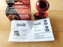  prompt decision * free shipping *SNARK external Mike attaching all musical instruments correspondence clip type black matic tuner ST-2 red ( as good as new ) owner manual attaching .