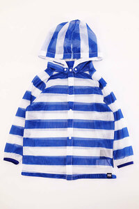 Used Kids 00s HELLY HANSEN Stripe Sheer Parka Jacket Size 120 相当 古着