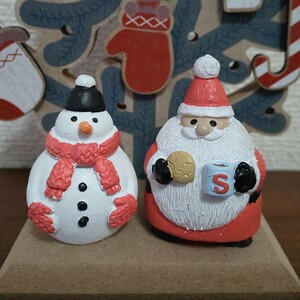新品 サンタクロース スノーマン 雪だるま インテリア オブジェ ミニチュア 置き物 クリスマス オーナメント 飾り 卓上 ミニ