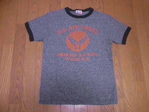 238-55/カナダ製/BuzzRickson's/バズリクソンズ/U.S.AIR FORCE/エアフォース/リンガー/トリム/Tシャツ/S