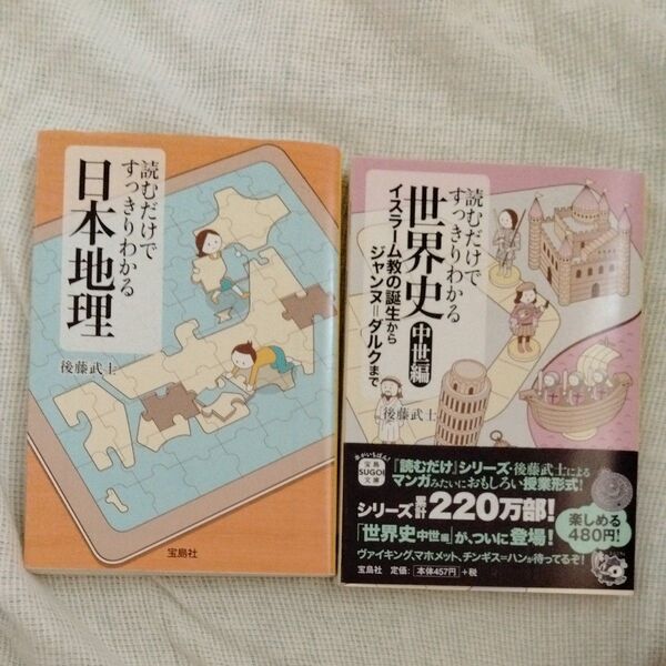 読むだけですっきりわかる日本地理　＋　読むだけですっきりわかる世界史（中世編）
