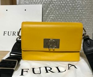 希少 フルラ FURLA ショルダーバッグ 2way イエロー系 (訳あり)