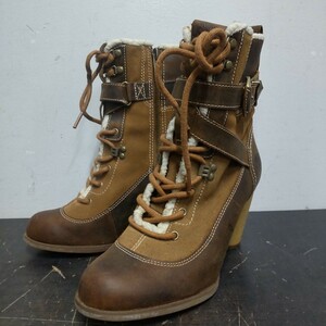 NN94 ティンバーランド Timberland ショート丈ブーツ 3517R スウェード レディース SIZE 23.5 10426 BCAR F137 レディースブーツ ☆