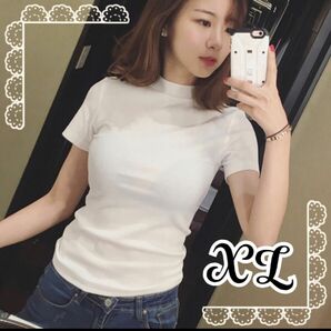 セール中　ハイネック Tシャツ　無地　男女兼用　男女　トップス　新品　白Tシャツ　シンプル　半袖　スポーツ　ヨガ　フィットネス