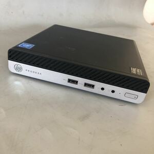 JXDT207【ジャンク】HP ProDesk 400 G3 Mini/G3900T/ メモリ:4GB /SSD: 256GB/ BIOS確認済