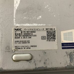 JXJK3731【ジャンク】 NEC VersaPro VKT16G-4/Intel Core i5-8250U 1.60GHz/メモリ8G/SSD 128GB/カメラ/動作未確認/BIOS確認済の画像7