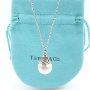 【送料無料】 極希少 美品 Tiffany&Co. ティファニー ジーグフェルド パール シルバー ネックレス AG925 SV 真珠 HO17