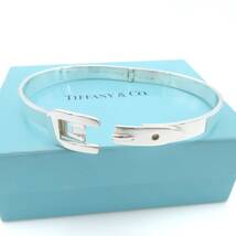 【送料無料】 極希少 美品 Tiffany&Co. ヴィンテージ ティファニー ベルト シルバー バングル SV925 ブレスレット HO19_画像2