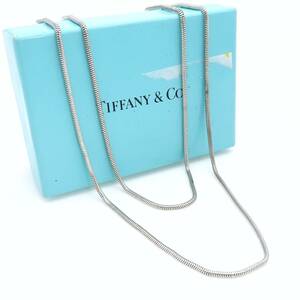 【送料無料】 極希少 美品 Tiffany&Co. ヴィンテージ ティファニー ロング スネーク チェーン シルバー ネックレス SV925 84cm HO28