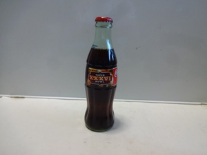 コカコーラ 2002年　SUPER BOWL アメリカンフットボール　USA　ボトル瓶　未開封　デッドストック　飲めません！！　