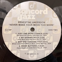 ●即決VOCAL LP Ernestine Anderson / Never Make Your Move Too Soon Cj147 jv4946 米オリジナル アーネスティン・アンダーソン _画像2