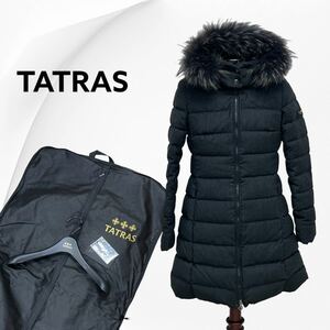 ガーメントギャラ付 TATRAS タトラス 19AW LAVIANA ラヴィアナ ウール ポーランドラクーンファー フード付 ダウンコート size2 LTA20A4571