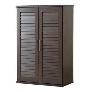  ventilation eminent! louver type shoes box [ width 60cm* single goods ]( shoe rack * entranceway storage )SLB-9060-1-DBR dark brown 