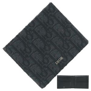  Dior DIOR folding twice purse ob leak compact wallet Jaguar do black 1577