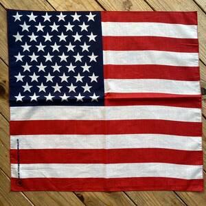 送料無料 Vintage バンダナ 星条旗 アメリカ国旗 Made in USA RN 15187 アメカジ アメリカ仕入れ 雑貨 ハンカチ ヴィンテージ A0682