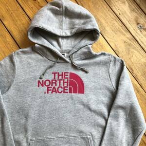 USA古着 THE NORTH FACE ザノースフェイス パーカー フーディ レディース Sサイズ グレー ロゴ アウトドア アメカジ アメリカ仕入 S0674