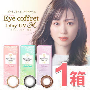  Aiko fre one te-UV M 1 box 1 box 10 sheets entering Circle lens 1 day disposable color contact lens si-doEye coffret 1day UV M