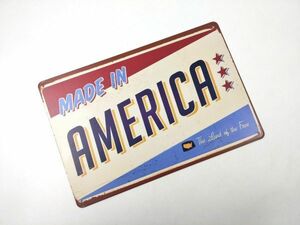 アメリカン風ブリキ看板 合衆国 USA MADE IN メタルプレート