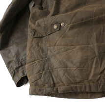 希少モデル◎英国製 Barbour バブアー NETHERLEY 中綿キルティング オイルドジャケット フードイン　オリーブ(XL)_画像10