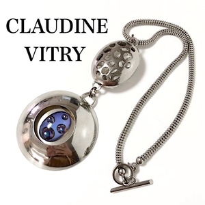 二点以上で送料無料！ 2A40 【美品】CLAUDINE VITRY クロディーヌ・ヴィトリー ネックレス レディース シルバー丸型 サークル