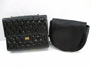  is na emo li chain shoulder bag pochette HANAE MORI enamel leather 2 point set 