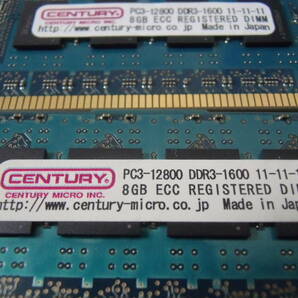 【送料込み・即決】CENTURY hynix PC3 12800R DDR3-1600 DDR3 Registered ECC REG RDIMM 8GB×2枚 16GB 両面実装 通常電圧版の画像2