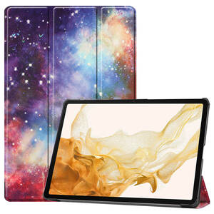 Samsung Galaxy Tab S9 Plus ケース 12.4インチ モデル タブレット専用ケース Sペン収納 オートスリープ機能 全面保護ケース 銀河
