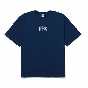 【美品】KEBOZ ケボズ MWG S/S TEE コットンTシャツ ロゴ刺繍 Lサイズ　ネイビー　コムドット　ゆうた