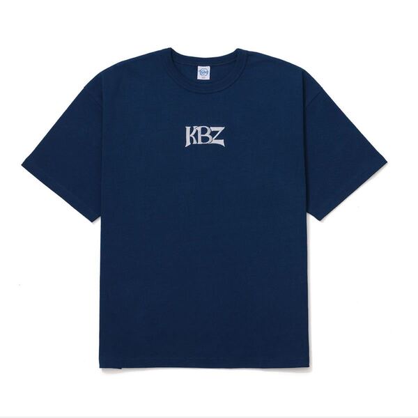 【美品】KEBOZ ケボズ MWG S/S TEE コットンTシャツ ロゴ刺繍 Lサイズ ネイビー コムドット ゆうた