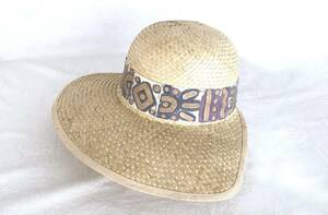 Tapis キャップのような 麦わら帽子 リボン 57cm 天然素材 夏の帽子 P868