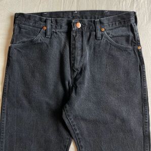 【W32L30】80s Wrangler ブラックデニムパンツ USA製 ビンテージ 13mwz ラングラー 黒 サルファ levis 501 90sの画像3