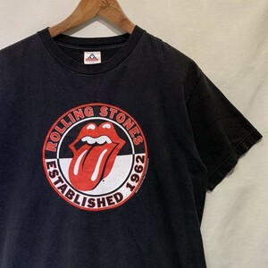 00s Rolling Stones バンド Tシャツ コピーライト ヴィンテージ ローリングストーンズ バンT ブラック 黒