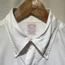 USA製 90s BROOKS BROTHERS ホワイト ピンオックスフォード シャツ 16-2 ビンテージ ブルックスブラザーズ 80s_画像4