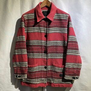 希少! 90s Ralph Lauren ネイティブ ラグジャケット ヴィンテージ カントリー ブランケット ナバホ ラルフローレン POLO 80s