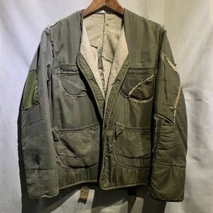 希少! THE QUALITY MENDING 50s ヴィンテージ 再構築 ライナー ジャケット USA製 ミリタリー greg lauren