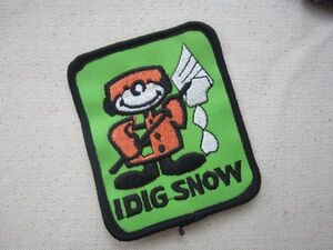 I DIG SNOW ワッペン / USA 古着 アメリカ アメカジ カスタム キャップ ワークシャツ 381