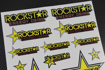 送料無料 Rockstar Decal ロックスター デカール ステッカー シール セット 24cm x 32cm_画像3