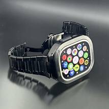 ウルトラ 49mm アップルウォッチ ブラック ステンレス ケース/ ベルト applewatch 動画　ultra_画像3