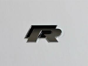 VW フォルクスワーゲン ゴルフ R-LINE R-line Rライン ロゴ エンブレム ブラック×シルバー