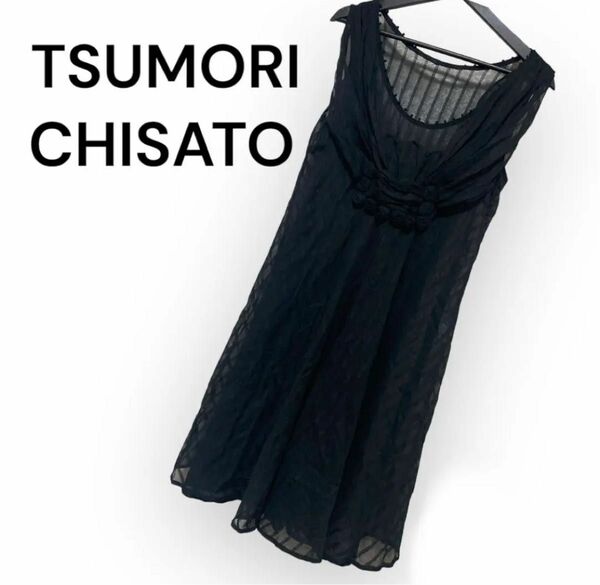 TSUMORI CHISATO ツモリチサトワンピース ドレス　 ノースリーブワンピース　シアー