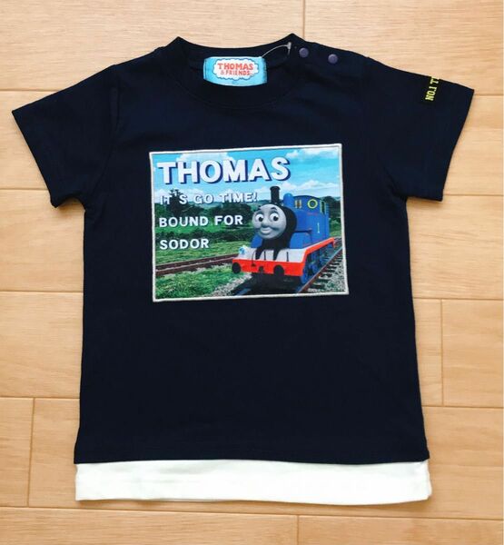 トーマス　Tシャツ　ネイビー　入園準備　クーポン消化